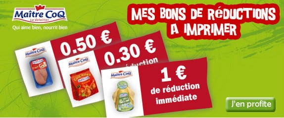 Bons réduction Maitre Coq