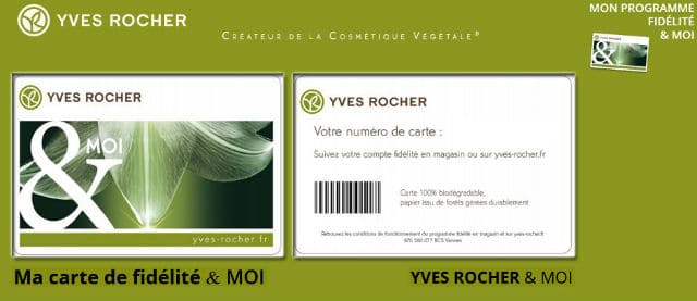 Carte de fidélité Yves Rocher et Moi
